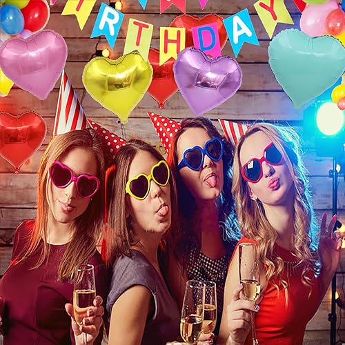 Miniatura 5 de Globos de Mylar con forma de corazón rojo de 18 pulgadas, románticos globos de corazón enormes para el día de San Valentín, decoraciones de fiesta