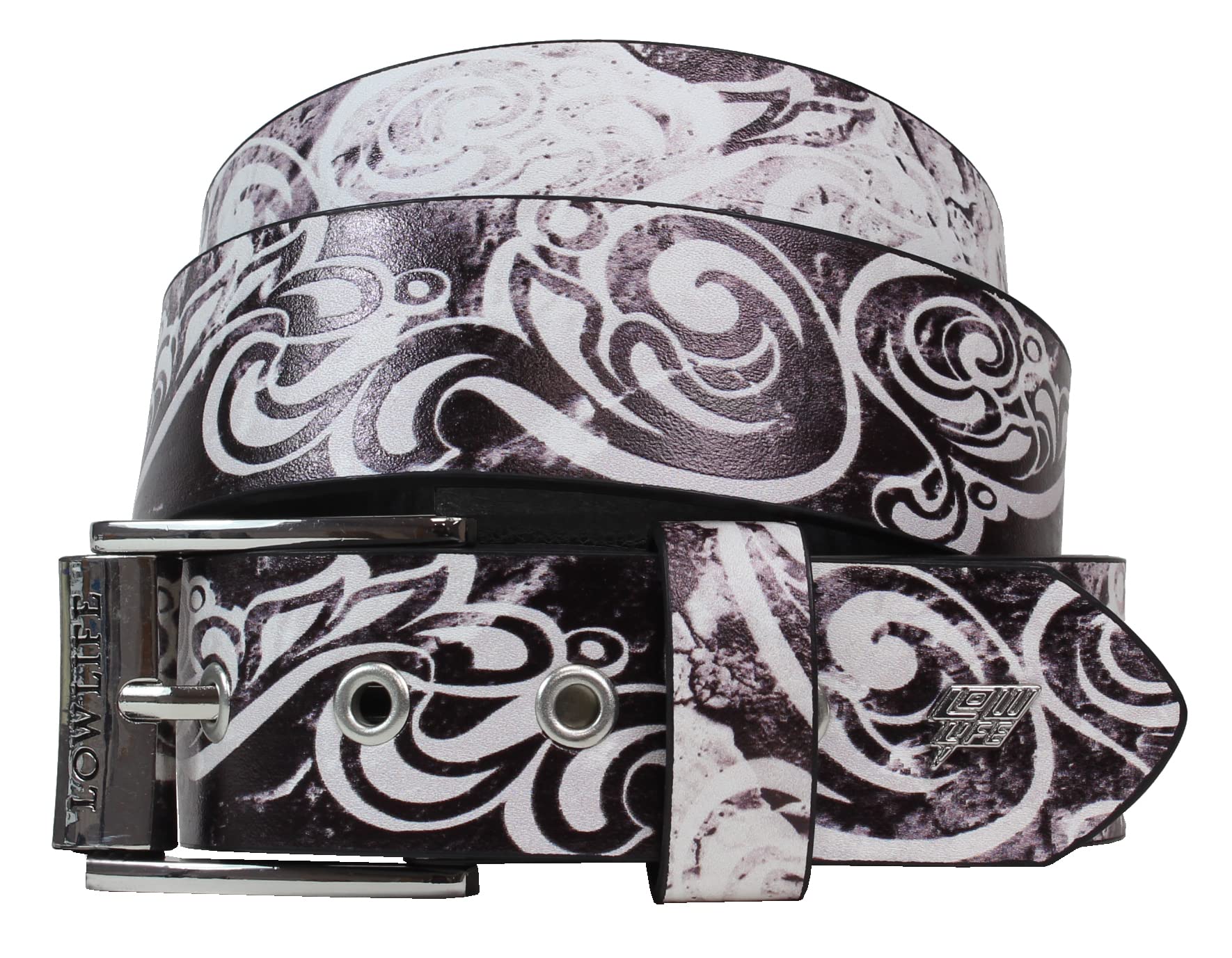 Lowlife x Chantale Coady Leather Belt in Black and White