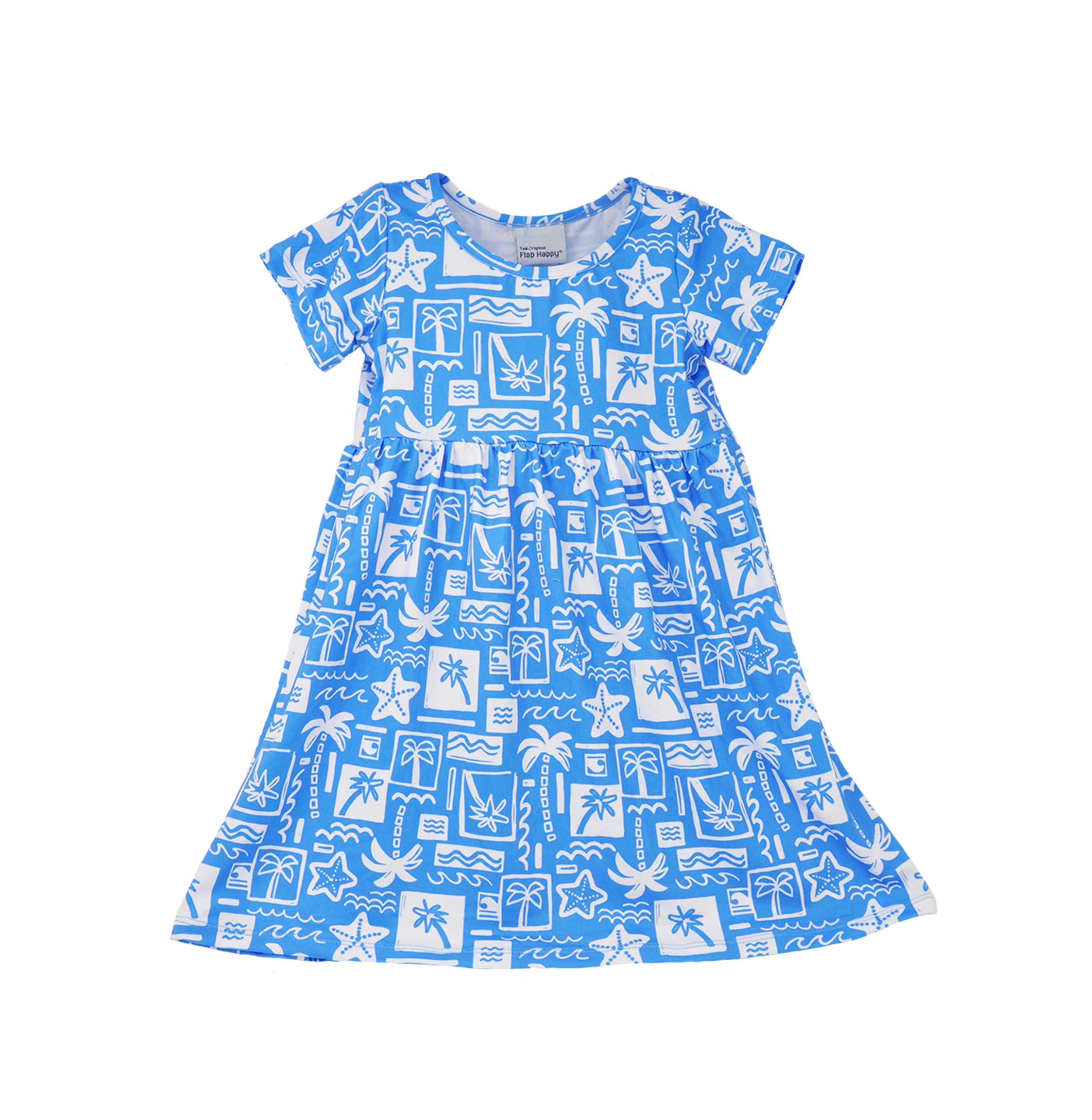 Flap Happy Baby Girls' UPF 50+ Laya Short Sleeve Tee Dress