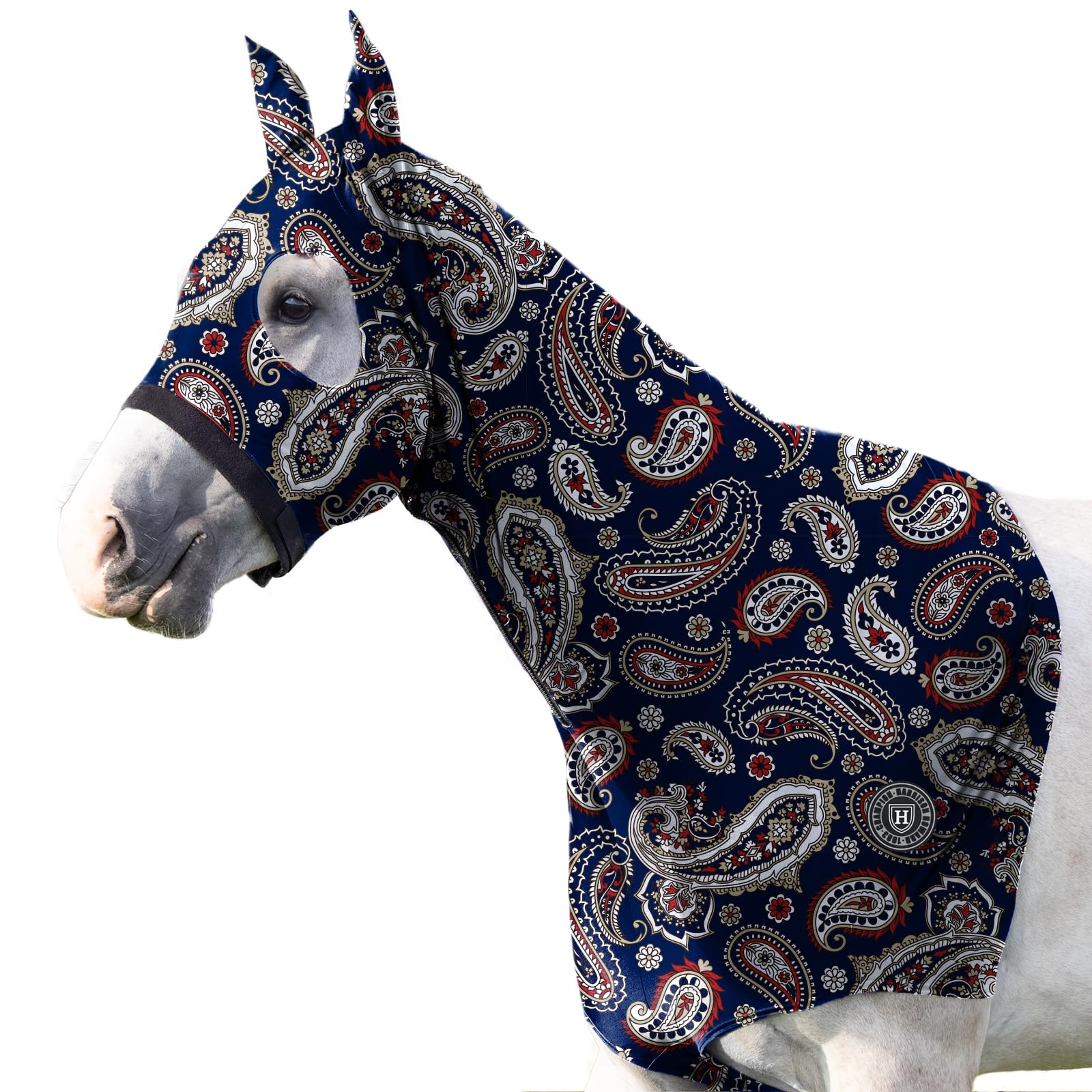 Harrison Howard Capucha suave para caballo, cubierta y cómoda, para caballos con cremallera, cachemira, talla M