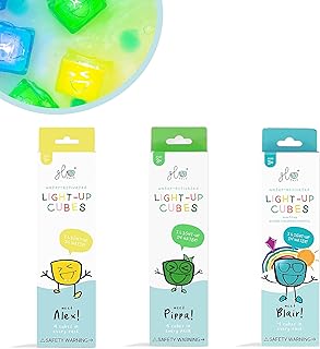 Glo Pals Water-Activated Light-Up Cubes Bundle for Sensory Play (Extraordinary Earth â€“ Green, Yellow + Blue)