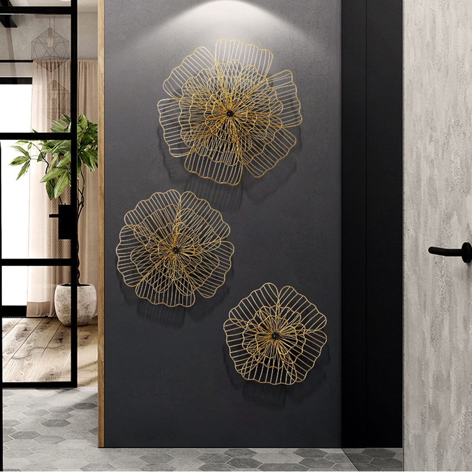 Foglie di loto da parete, decorazione da parete, decorazione da parete