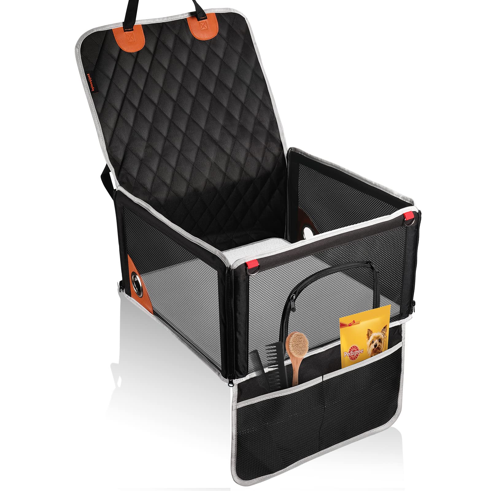 Stable Dog Car Seat,car seat for Dogs Robust and Waterproof Pet Car Seat for,Breathable Folding Washable Travel Bags for Dogs or Other Small Pet,Large Dog Car Seat,