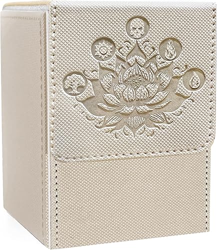 Miniatura 1 de MTG Commander - Caja de cubierta para más de 100 tarjetas, cierre magnético fuerte, caja de cubierta mágica de piel sintética para tarjetas TCG,