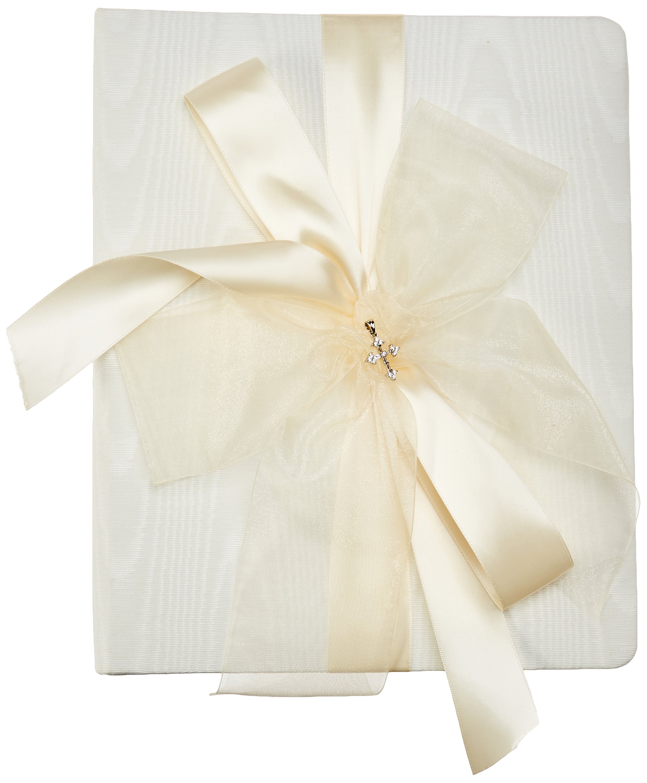 Ivy Lane Design (Ivory) - Beverly Clark Collection Grace, Memory Book with Crystal Cross, Ivory