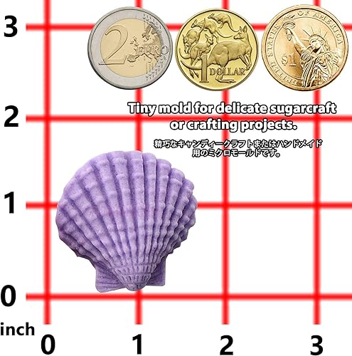 Miniatura 5 de Funshowcase - Molde de silicona con concha de concha de concha de concha de concha de concha de 2.2 x 2.2 x 0.6in