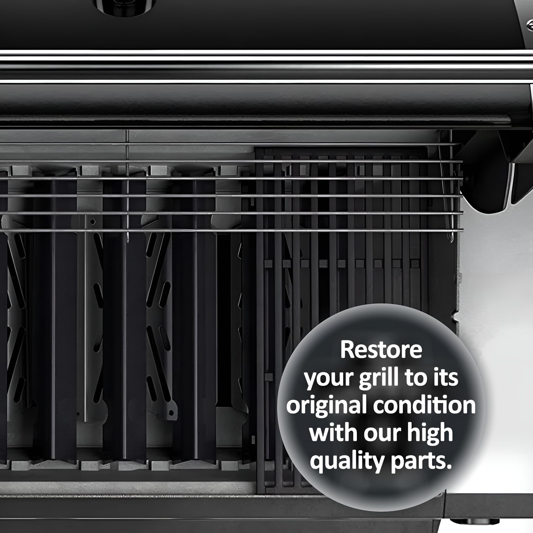 Barres Flavorizer Pour Weber Genesis II & LX 300 - 5 Pièces En Acier émaillé - Améliore La Cuisson Et Protège Les Brûleurs