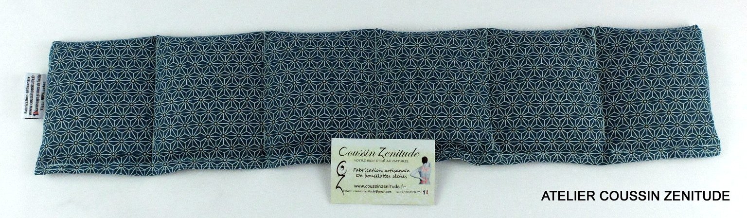 BOUILLOTTE GRAINE DE LIN BIO 100% FABRICATION ARTISANALE FRANCAISE - CERVICALE NAKANO B