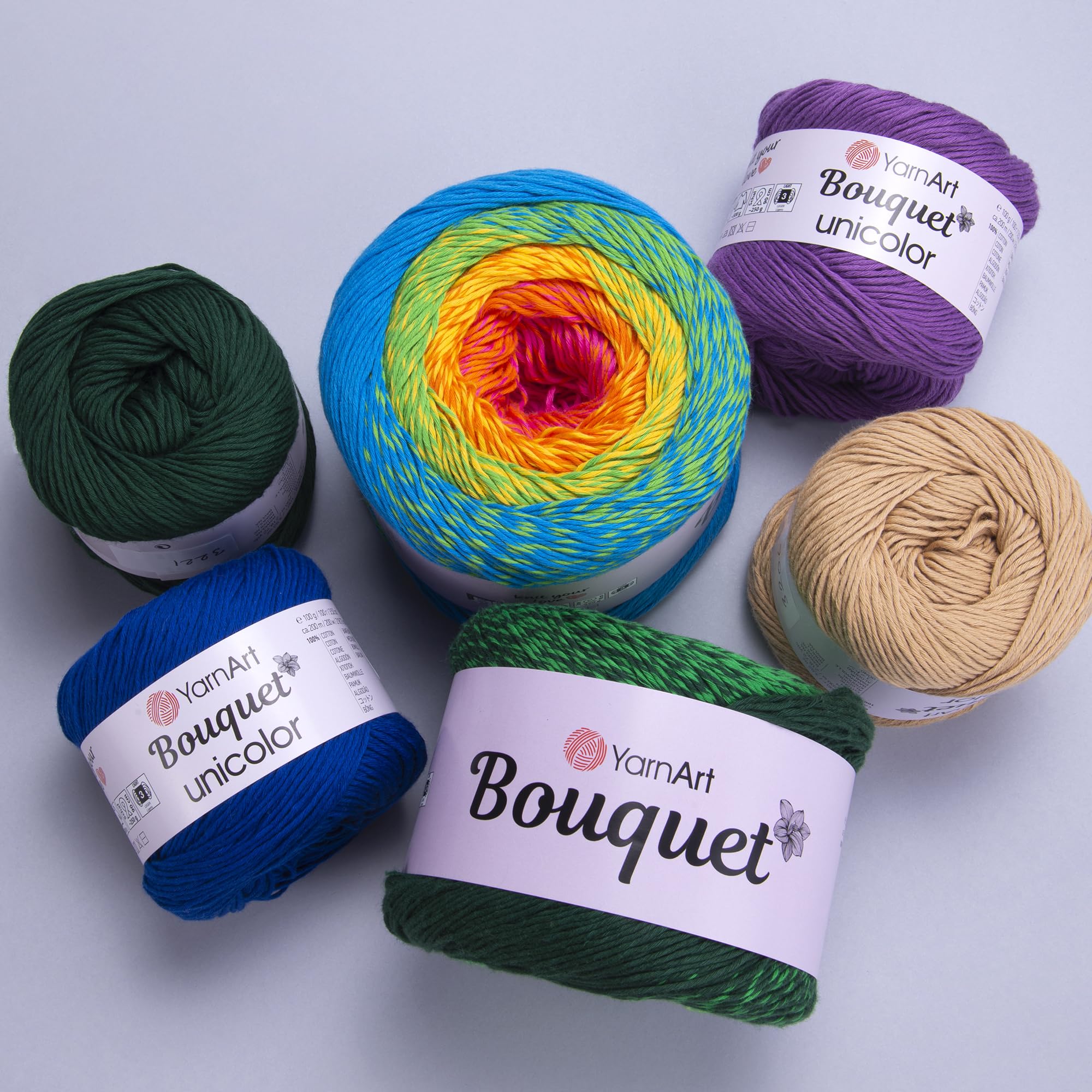 アートヤーン Amazon.com: Yarn Art Bouquet Pure Cotton Yarn - 546 yds 8.80