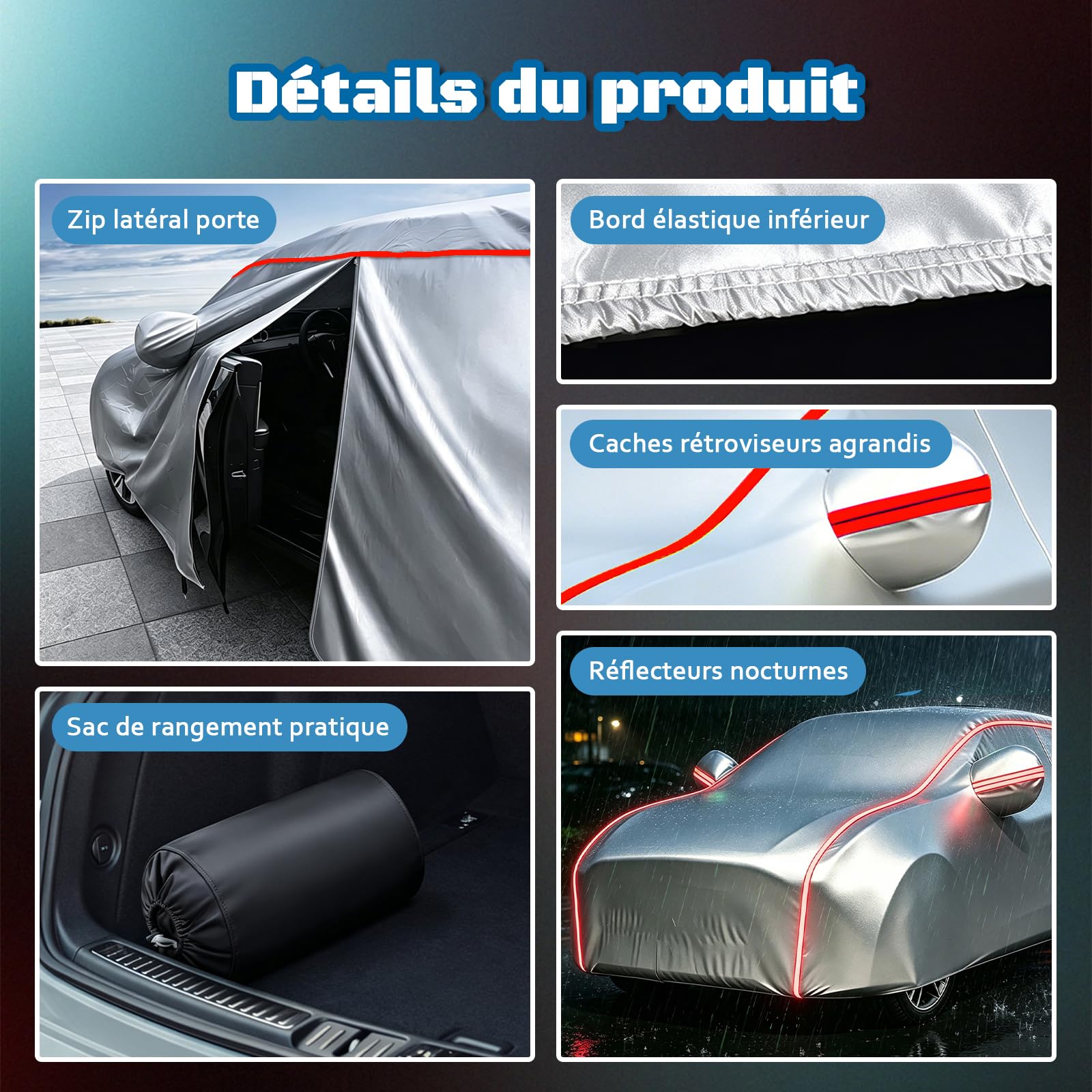 Autoabdeckung für BMW M3 Coupé/Cabrio E46，Wasserdicht,Atmungsaktiv, Vollständige Abdeckung, Mit Reflektierenden Streifenfür Den Außenbereich, Schneefest, Regenfest