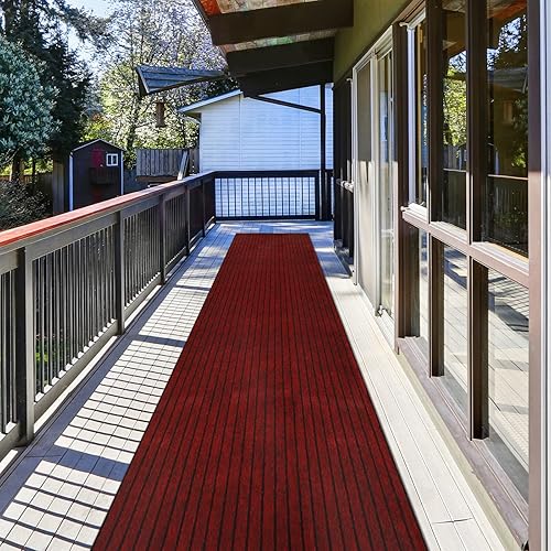 ZGR - Alfombra de pasillo, para interiorexterior, cocina, entrada, dormitorio, con parte trasera de goma natural antideslizante, grado comercial,