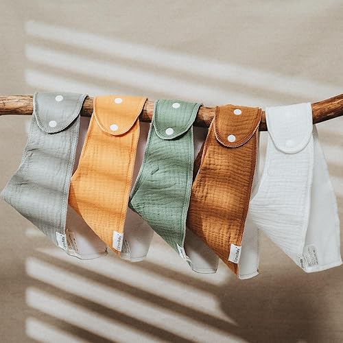 Miniatura 24 de Baberos tipo bandana para bebés para niños y niñas, súper suaves, unisex, paquete de 12 baberos de algodón orgánico absorbentes para dentición y