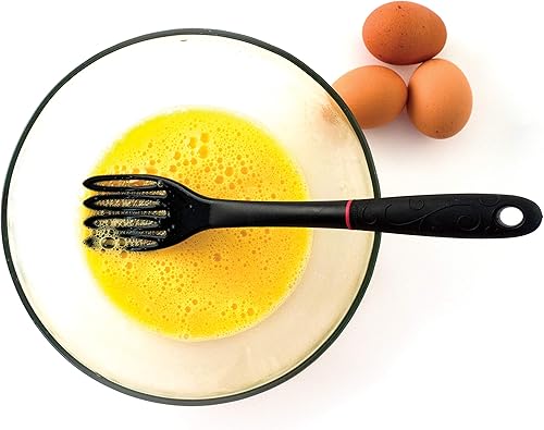 Miniatura 2 de Norpro 1728 Grip-EZ Fiskie, 11 pulgadas, el mejor combo de tenedor y batidor, talla única, negro