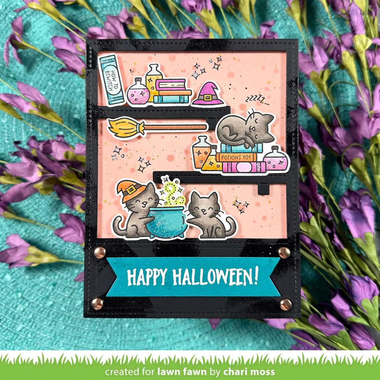 Lawn Fawn Hocus Purr-cus Clear Stamps and Coordinating Dies