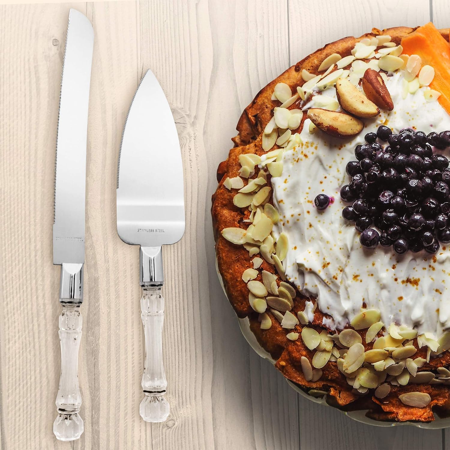 Super Z Outlet Wedding Cake Knife and Server Set