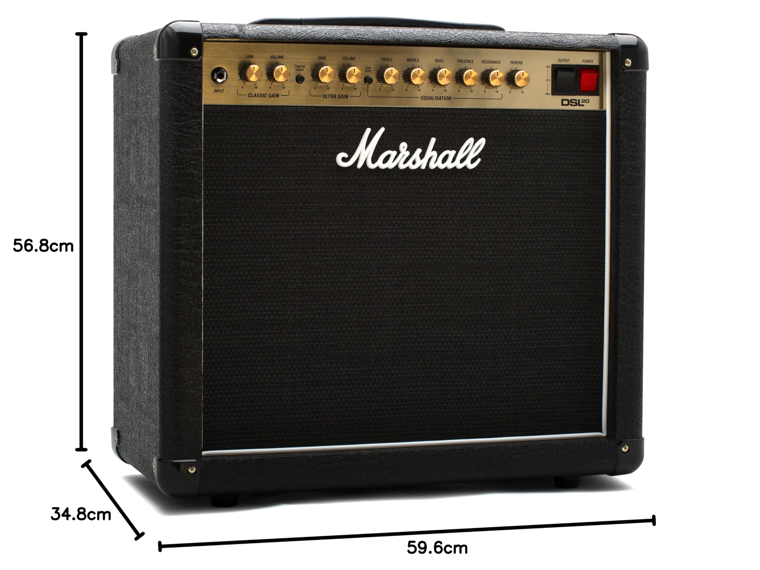 Marshall DSL20CR 2-Channel Valve Combo 20W (Black) - Wzmacniacz lampowy combo do gitary elektrycznej