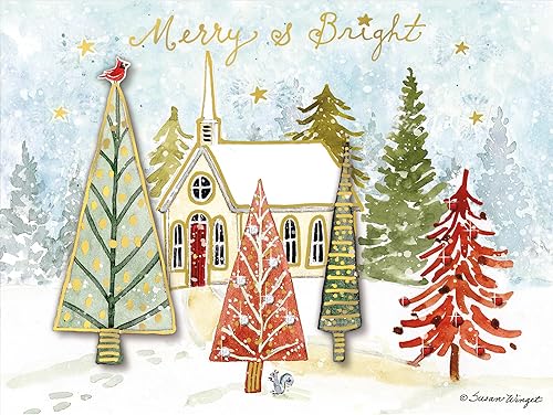 Lang Merry & Bright Blessings Cartes de Noël de luxe (1025108)