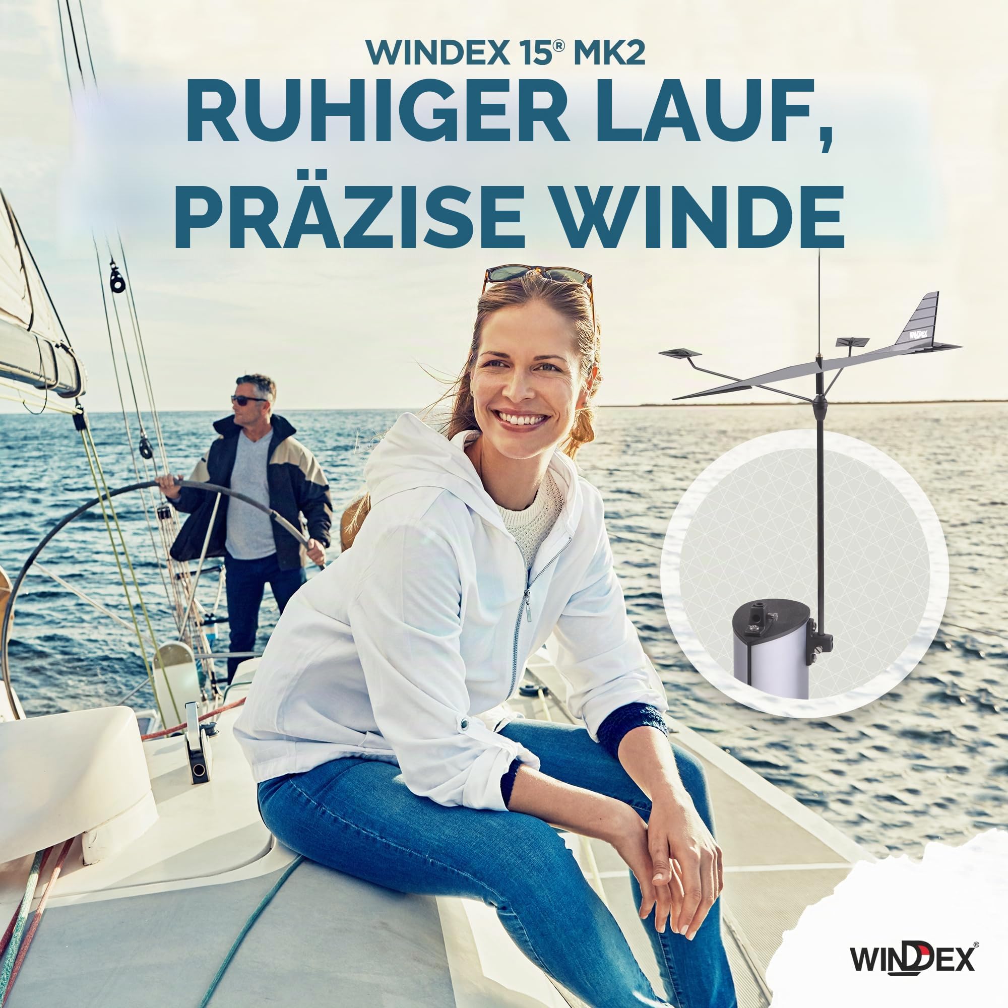 Windex 15 MK2 Vogelspike im Lieferumfang enthalten – Windrichtungsanzeiger für Segeln, Segelboot-Windanzeige, Bootszubehör, Windanzeiger für 4,5-12,7 m große Boote