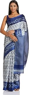 Bee M Pee Designer Women's Khadi Cotton Printed Saree with Blouse Piece (Cotton 1007 ZIG ZAG SARI)