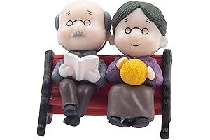 Mini Park Bench Grandpa Grandma Ornament