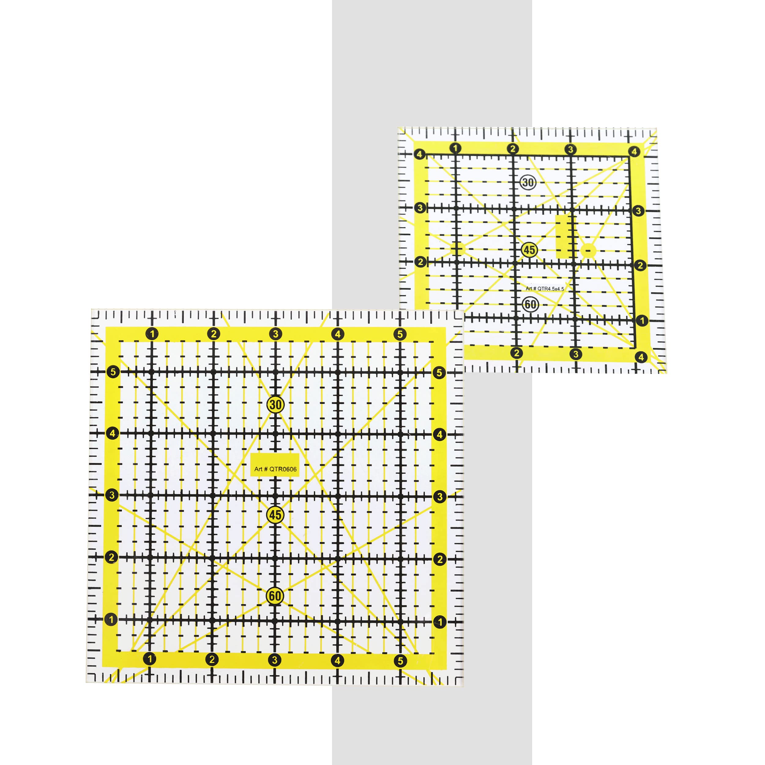 Isomars Quilting Rulers - Set Of 2 Sizes - 4.5"x4.5 And 6"x6" | Quilting Rulers for Fashion Designing-image-48