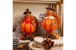 ALLADINBOX Resin Turkey, Thanksgiving Decor, Fall Tabletop Figurine