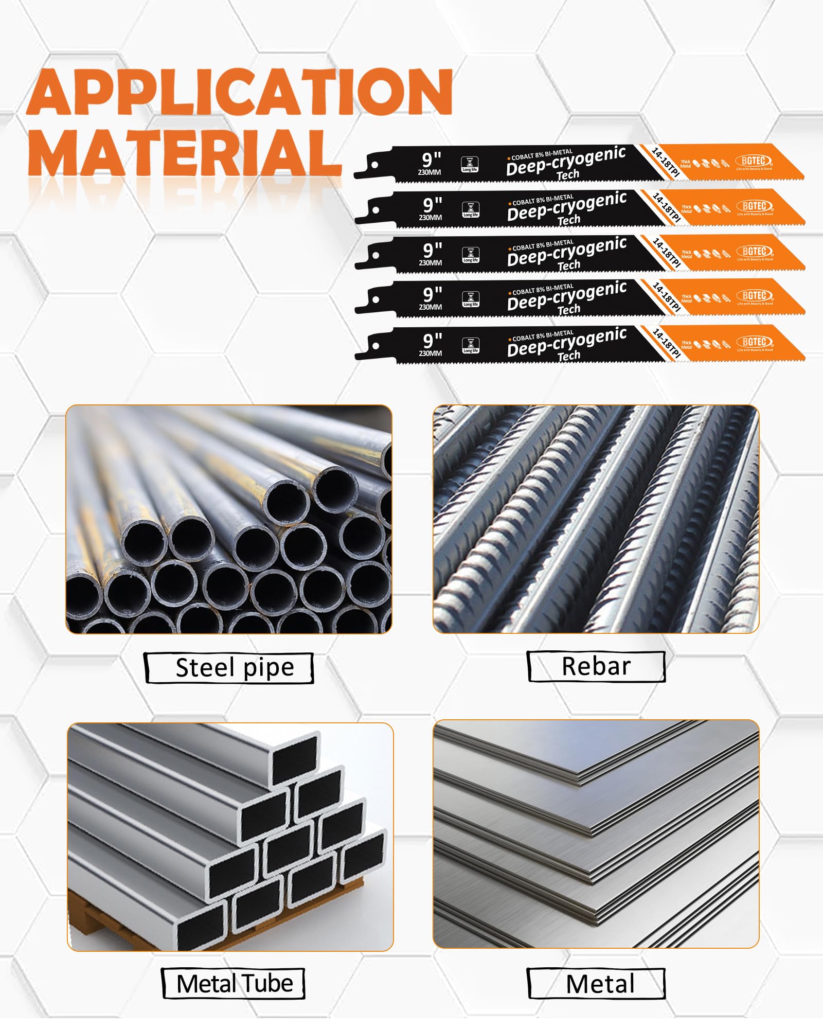 BGTEC Hojas de Sierra Alternativa 41 Piezas para Metal