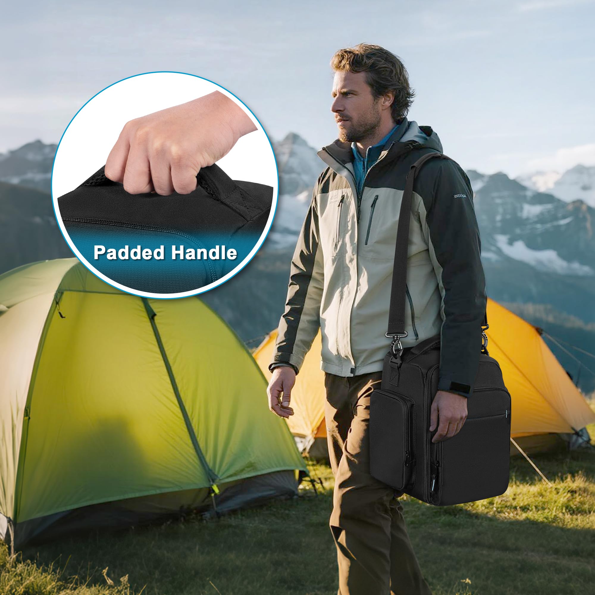 Trunab Torba kompatybilna z Anker SOLIX C300 Portable Power Station, outdoorowa torba generatora słonecznego z wieloma przegródkami, na kemping, w podróż i w sytuacjach awaryjnych