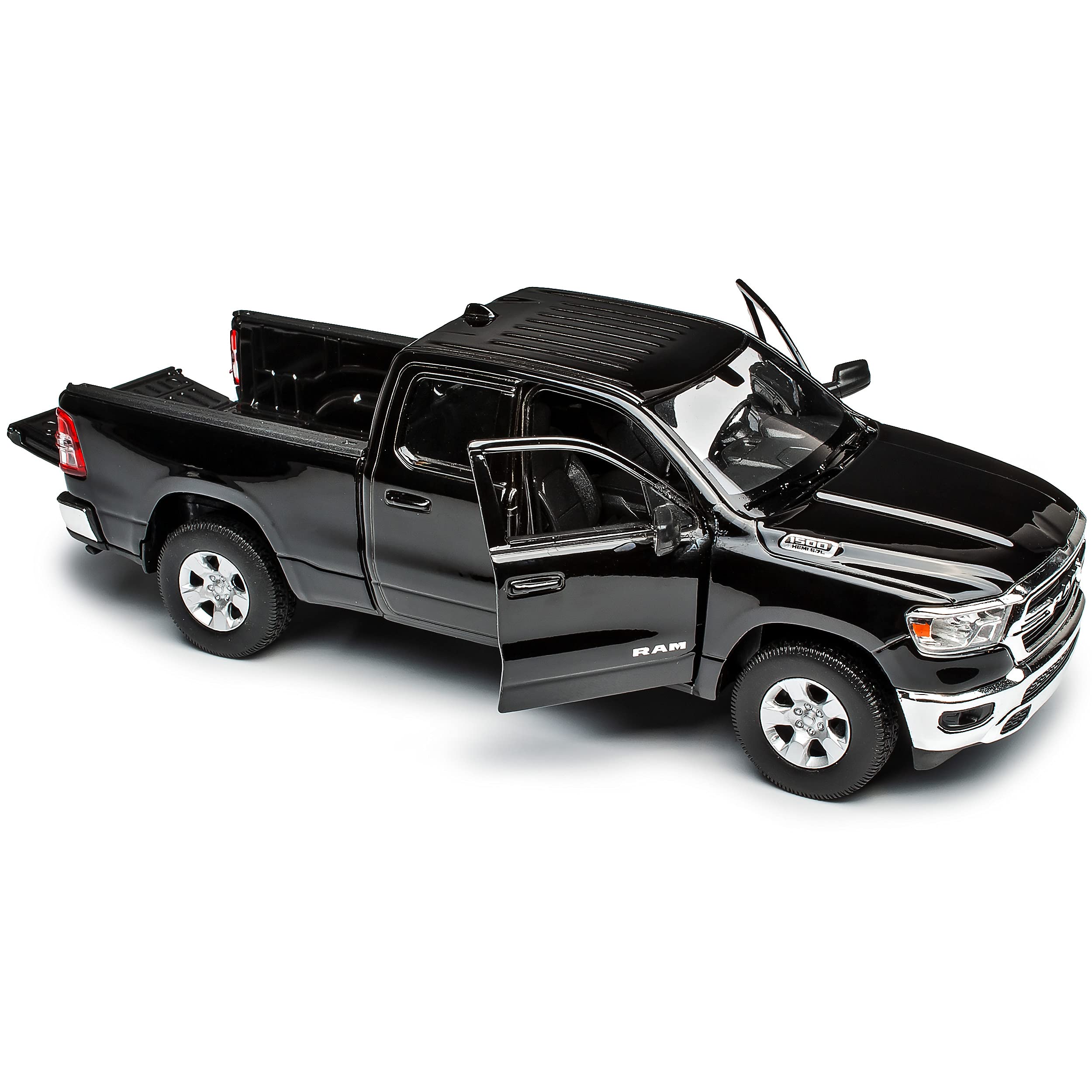 Dodge Ram 1500 Pick-Up Doppelkabine Dunkel Schwarz 5. Generation Ab 2019 1/27 1/24 Welly Modell Auto