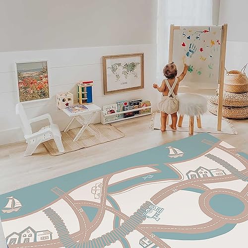 Miniatura 5 de The Shwally PlayMat - Alfombra de juego suave para bebé, tapete de espuma reversible, impermeable, limpiable, duradero, no tóxico e hipoalergénico,