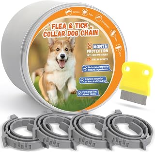 Trihood 4 Pack Flea & Tick Collars for Dogs - 24 Months Waterproof Protection, Adjustable 25", Safe Plant-Based for Small Medium Large Breeds