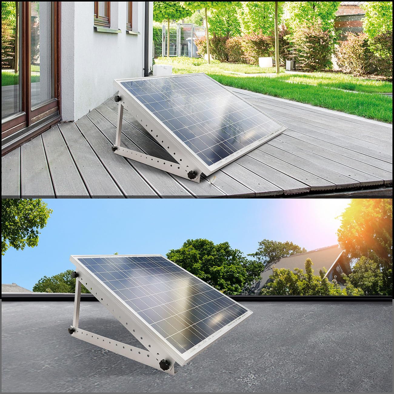 revolt Supporto regolabile in alluminio per pannello solare 48" / 118 cm, fino a 150 kg