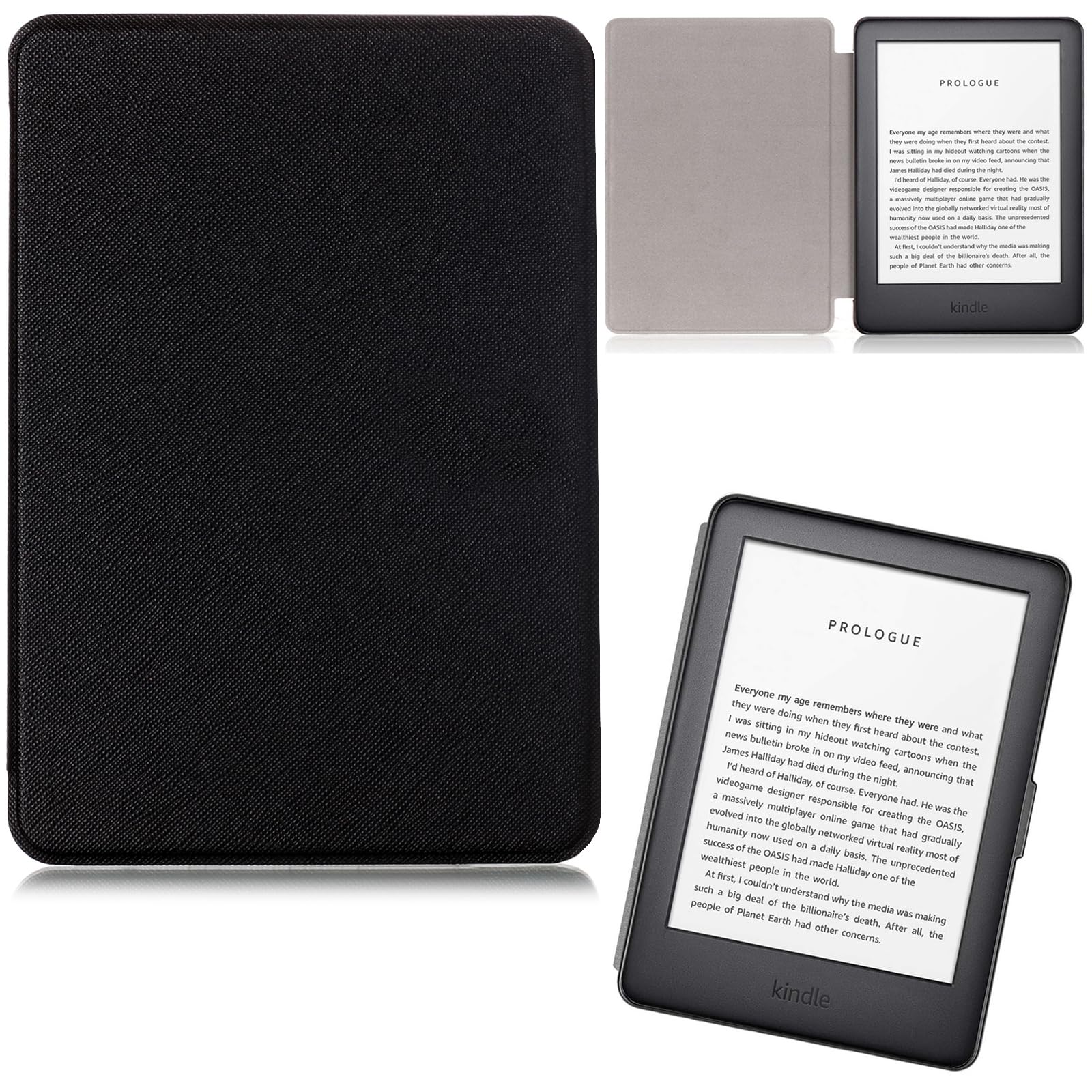 Artyond Case for Kindle (10th Generation 2019),PU Leather Slim Folio Lightweight Cover with Smart Auto Wake/Sleep Protective Case for All-New Kindle (10th Generation-2019 Release), Black