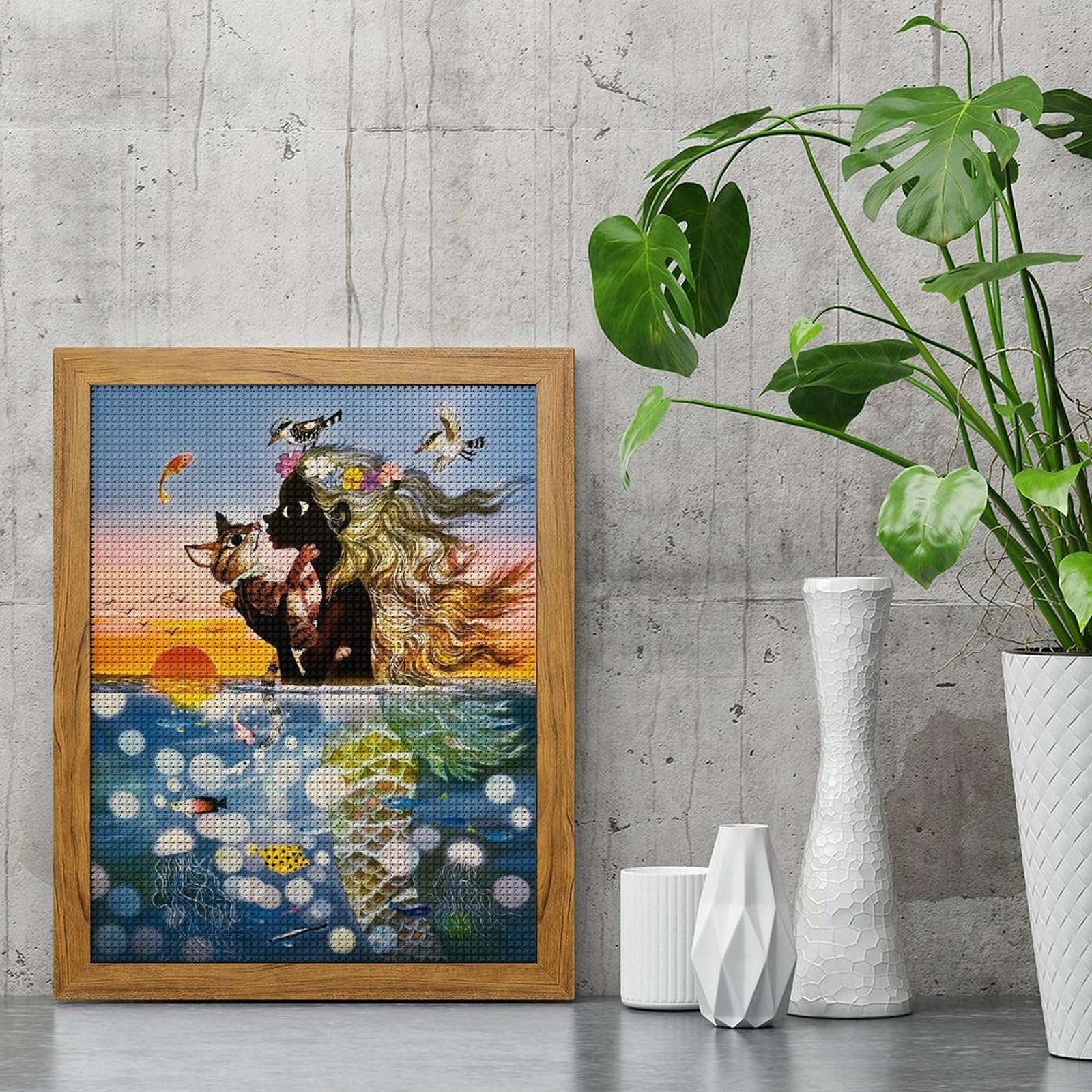 Amazon.co.jp: 藤城清治 夕陽の中の愛の奇跡 ダイヤモンド画 5D 