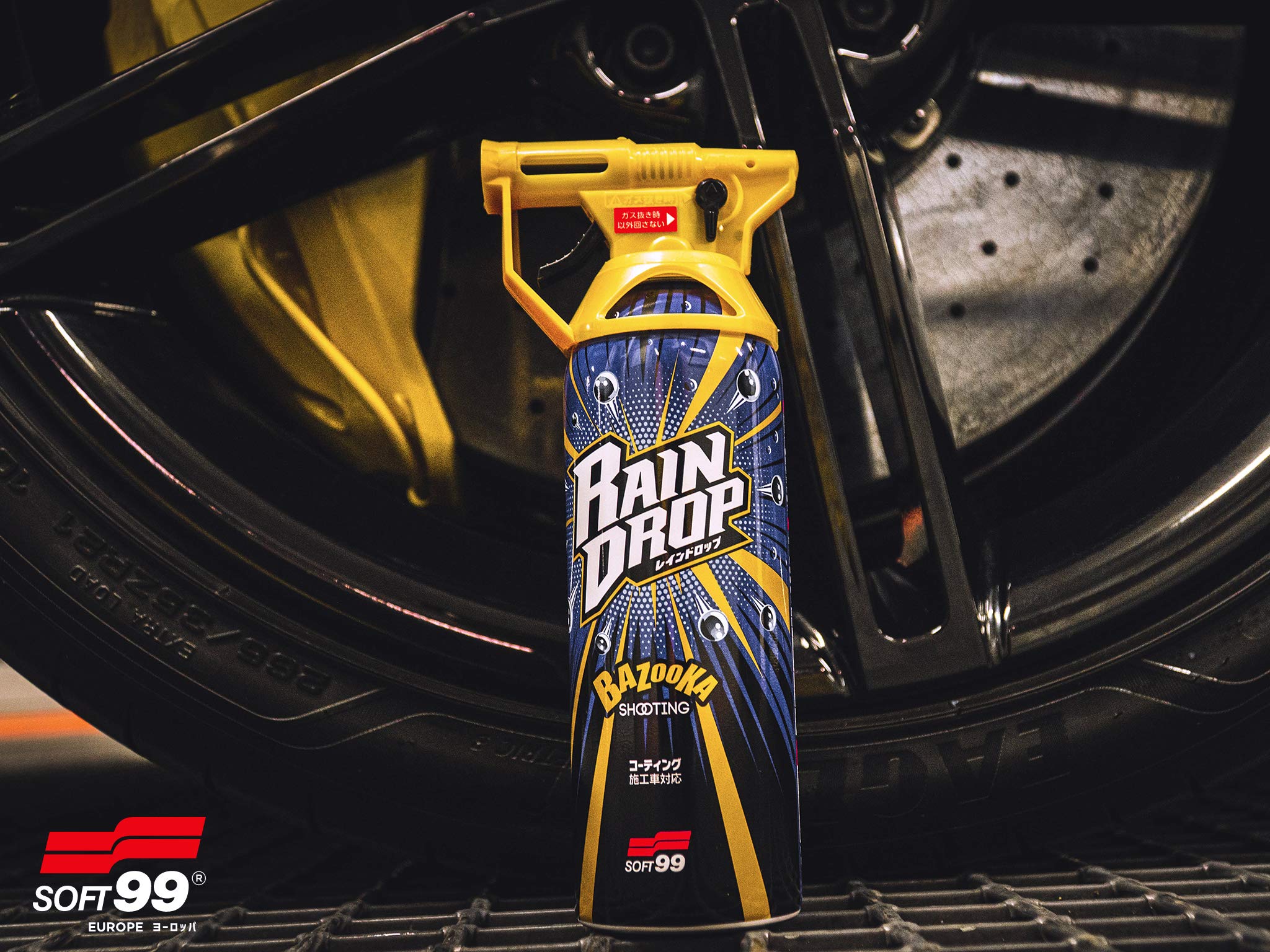Detailmate Versiegelung Set: Soft99 Rain Drop Bazooka, 300ml - Sprühversiegelung für Lack, Scheinwerfer, Glasoberfläche, Reifen, Chrom, Kunststoff (außen), Felgen + Premium Mikrofasertuch