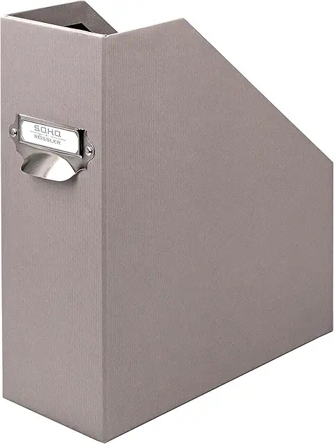 Rössler SOHO Stehsammler A4 Grau | Magazinhalter für Büro & Home-Office