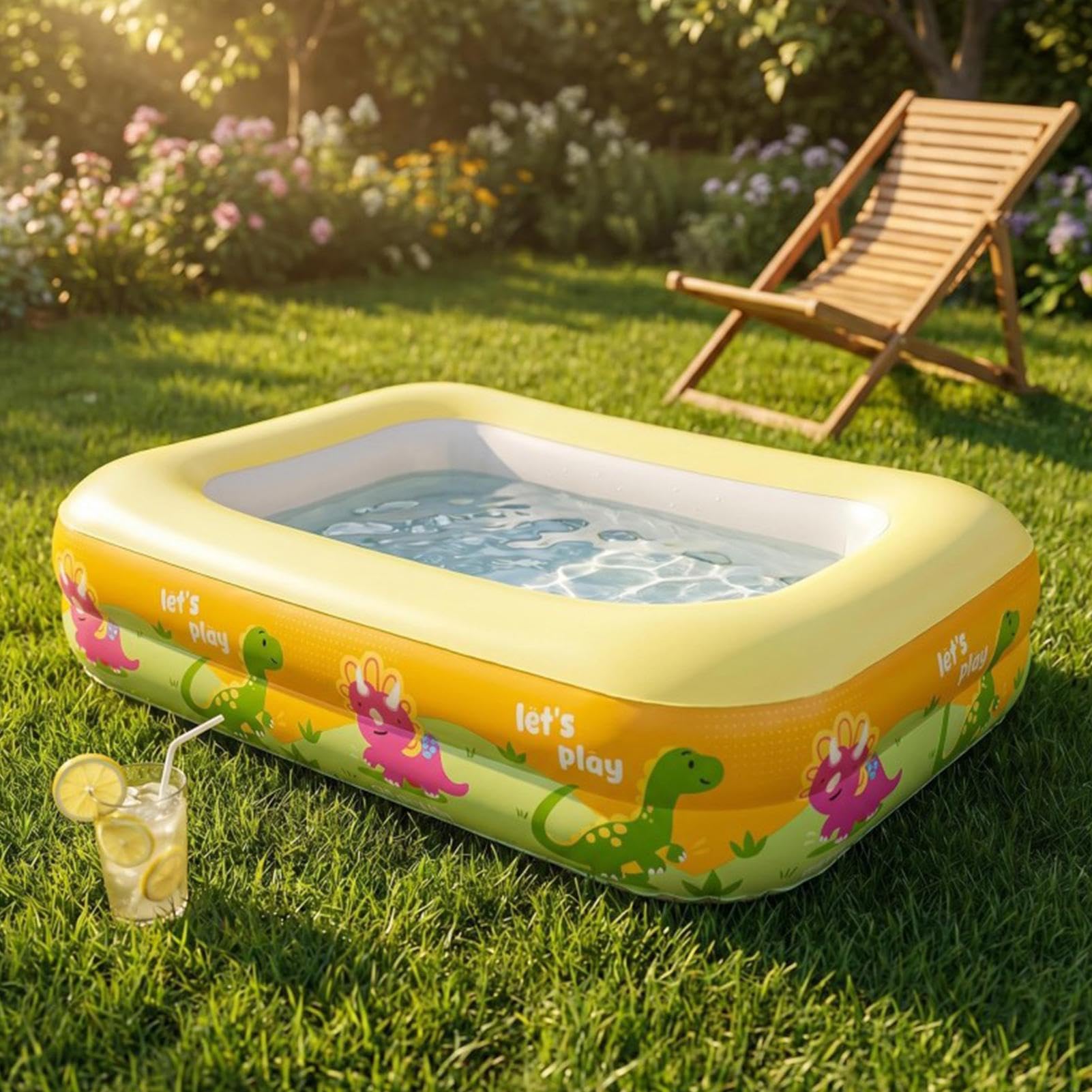 Piscina Inflable para Niños Bañera Portátil de PVC Antideslizante