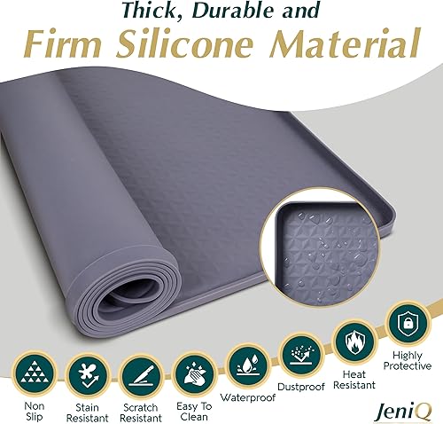 Miniatura 5 de Paquete de 5 piezas alfombrilla protectora superior para lavadora y secadora de 54 x 27.5 pulgadas, bolsas de malla para lavandería y accesorio