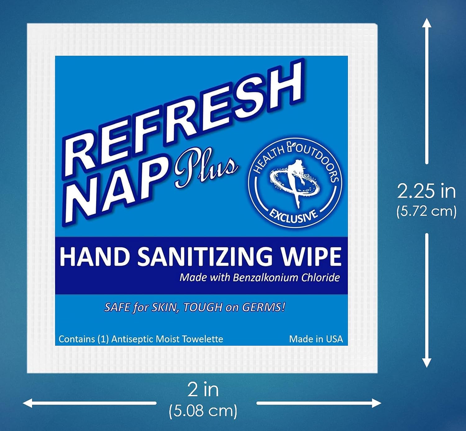 HAO Cleansing Towelettes (125 Count) Antiseptic 5inch x 7inch Wipes Individually Wrapped Hand and Body Wet Napkins Benzalkonium First-Aid Wound Care (HAO-CT-125CT)