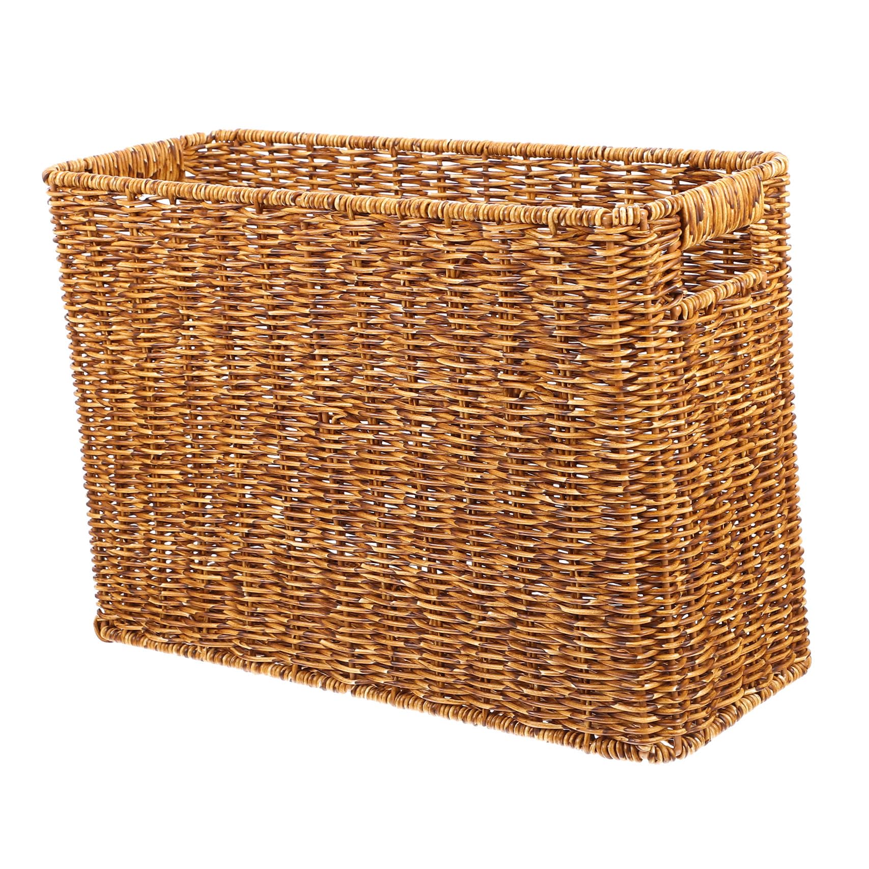 Panier rectangulaire tressé : bac de stockage et rangement pour bureau et maison