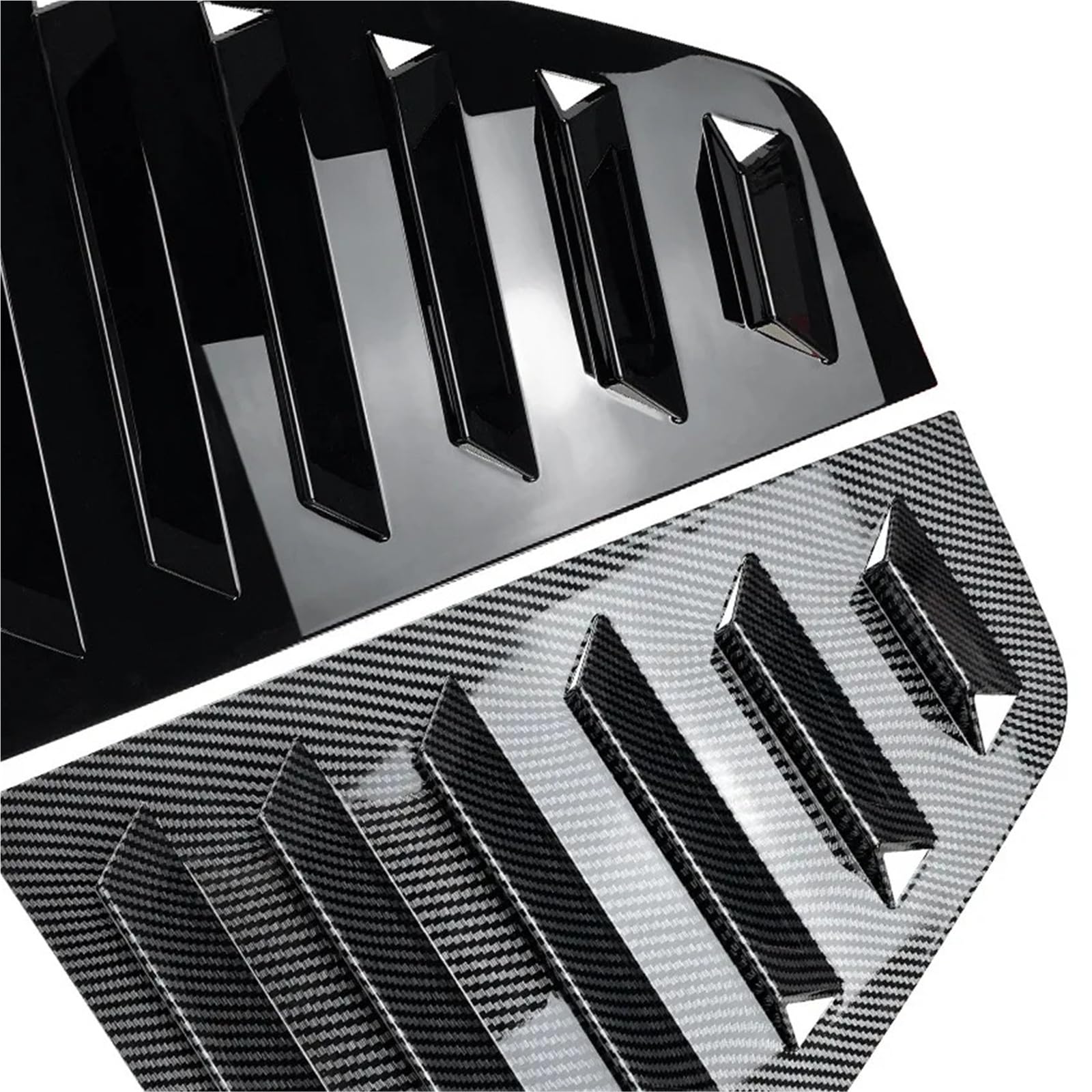 Kompatybilny z VW Golf 5 Golf 6 Golf 7 MK5 MK6 MK7 MK7.5 2003-2020 Tylna boczna listwa okienna Spoiler 1 para Osłona żaluzji okiennej Wentylator powietrza(Golf 7 Carbon Look)