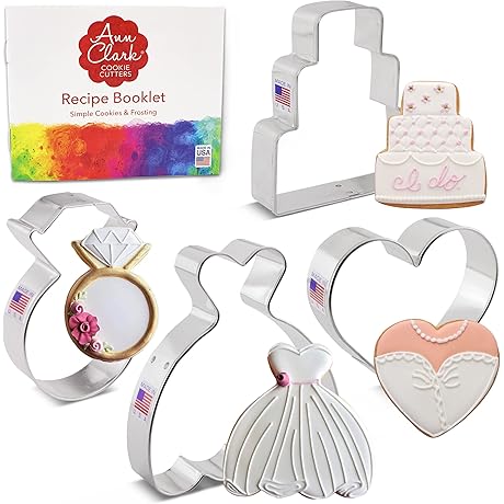 Ann Clark Wedding Cookie Cutters Set of 4