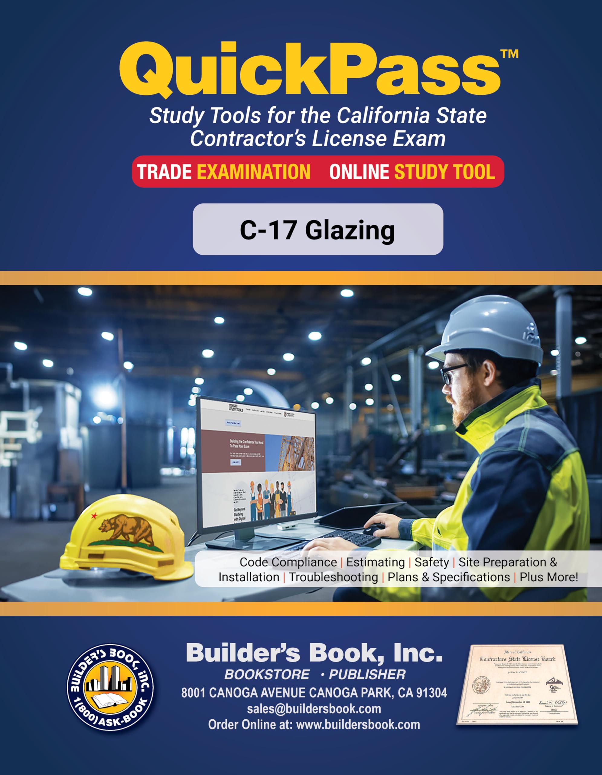 QuickPass Study Tools for the C-17 Glazing License Examination - Study Guide