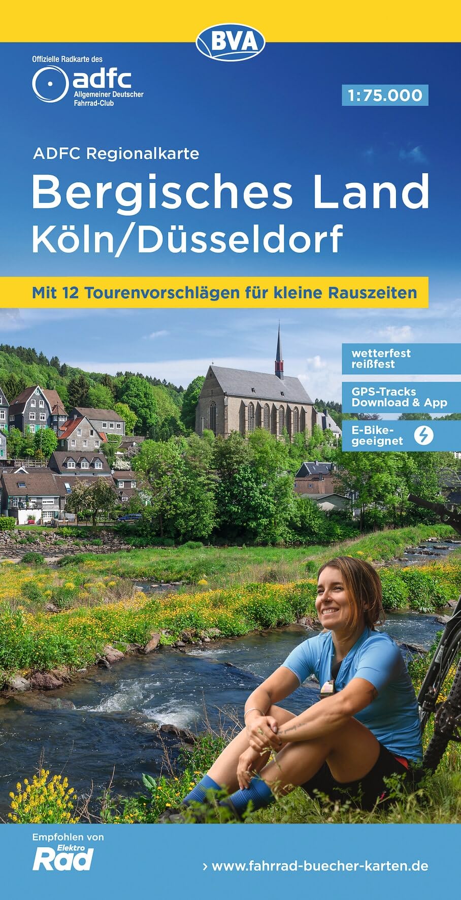 Bergisches Land / Köln / Düsseldorf cycling map (Regionalkarte)
