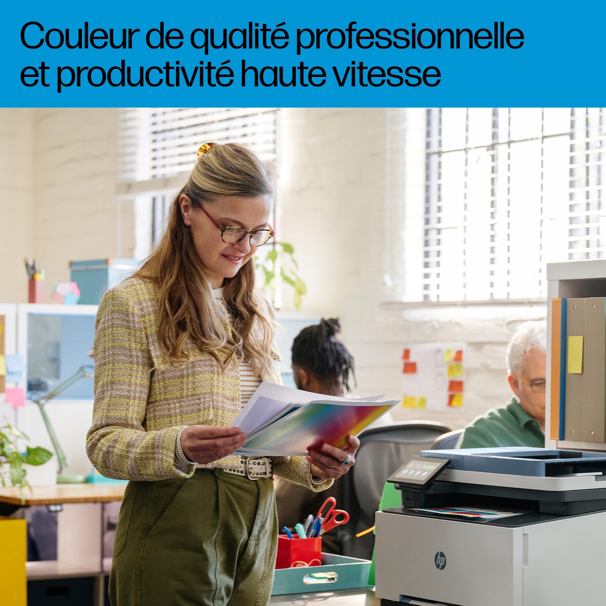 HP Color LaserJet Pro 3302fdn, 499Q7F, Imprimante Multifonction A4, Impression Recto Verso Automatique, 25 ppm N/B et Couleur, USB, Ethernet, Fax, Copie, Numérisation, ADF 50 Feuilles, Smart, Bleu