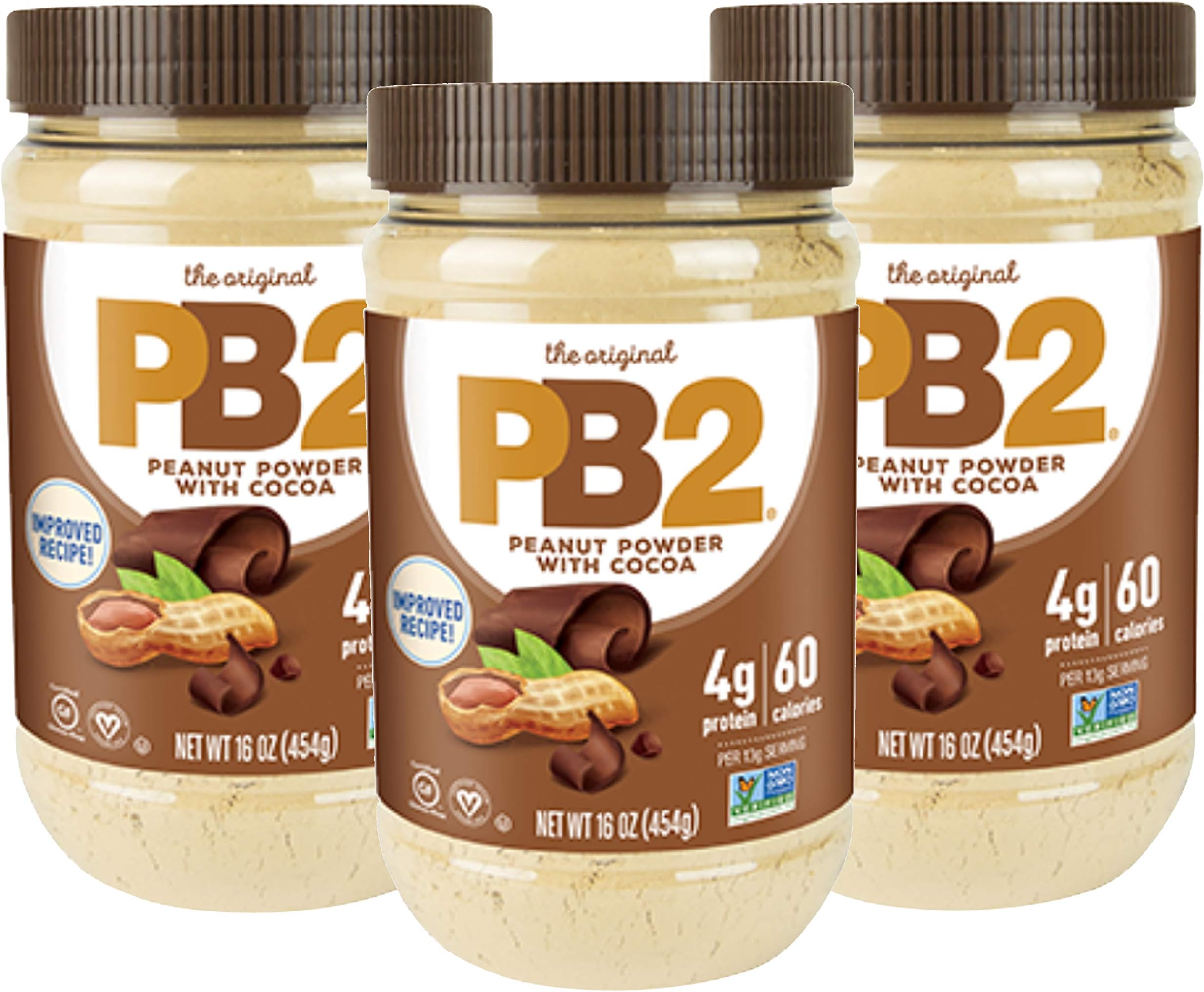 PB2 Bell Plantation Chocolate Powdered Peanut Butter 16 oz - 3 Pack