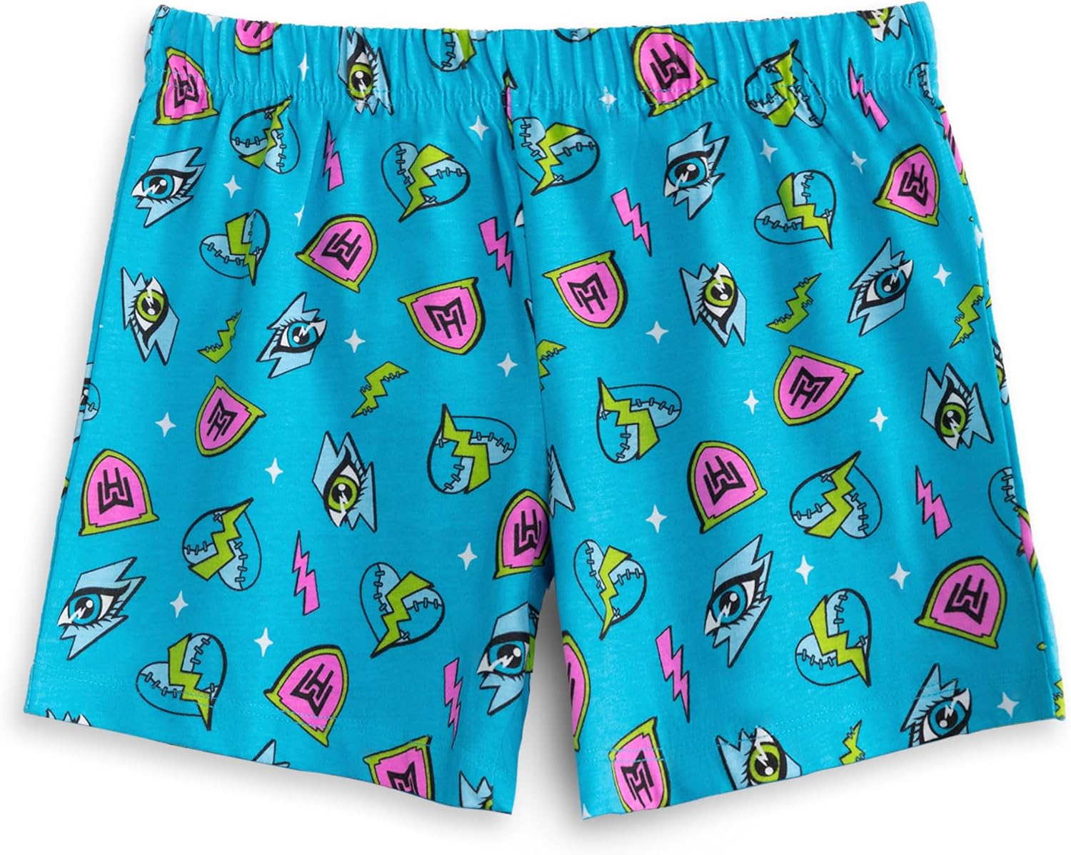 Monster High Girls Pyjama Set | Blue Frankie Stein & Pink Draculaura Short Sleepwear | Multi-Pack of 2