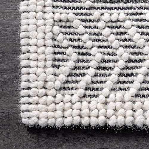 Miniatura 7 de nuLOOM Natti - Alfombra contemporánea de enrejado, 5 x 8 pulgadas, color gris