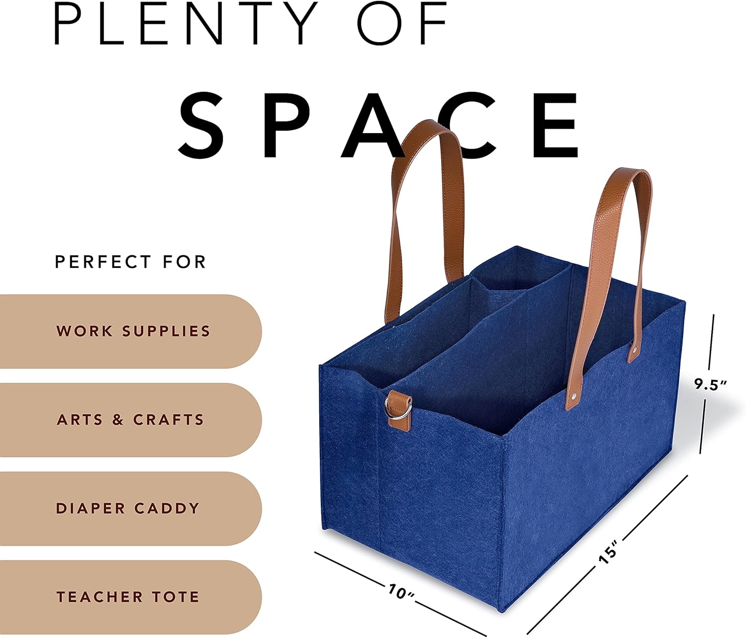 Premium Carryall Utility Tote - Home Office Work Tote Bags for Women - Diaper Caddy, Art Supply Organizer - Teacher School Supplies File Folder - Portable Storage Caddy Organizer with Handle (Grey) : Office Products
