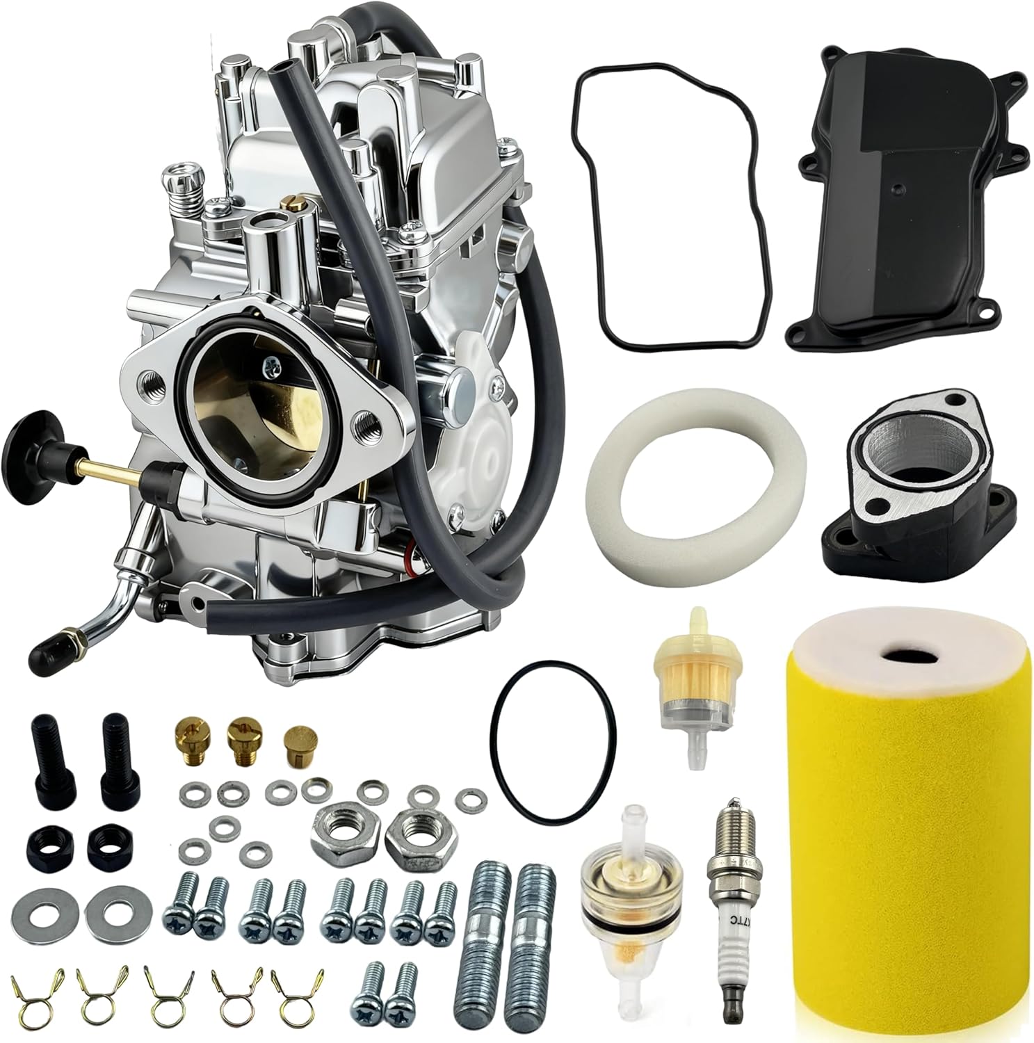 Carburetor Kit Fit For Yamaha YFM350 Moto-4 1987-1990 & 1992-1995,Warrior 350 YFM350 1987-2004,Big Bear 350 YFM350 1987-1998, Kodiak 400 YFM400 1996-1998